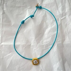 Smith & Co Blue Lagoon and Yellow Candy Collar Necklace NEW WITHOUT TAGS